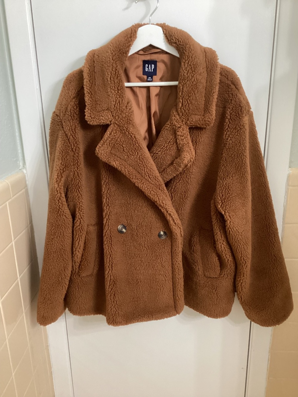 GAP Cozy Women's Teddy Jacket in Brown